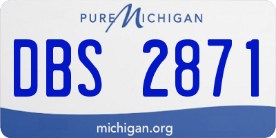 MI license plate DBS2871