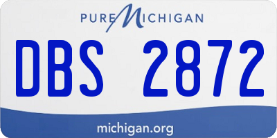 MI license plate DBS2872