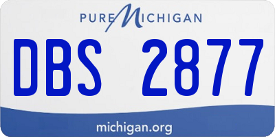 MI license plate DBS2877