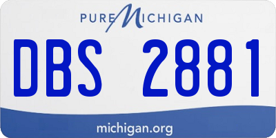 MI license plate DBS2881