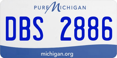 MI license plate DBS2886