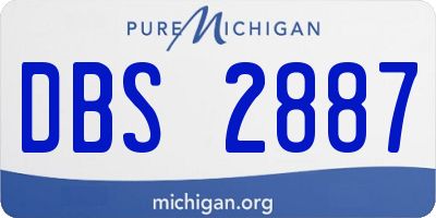 MI license plate DBS2887