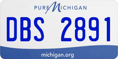 MI license plate DBS2891