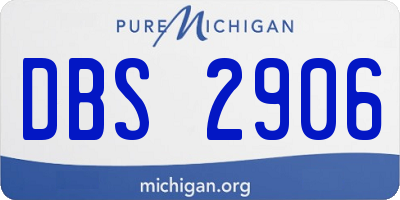 MI license plate DBS2906