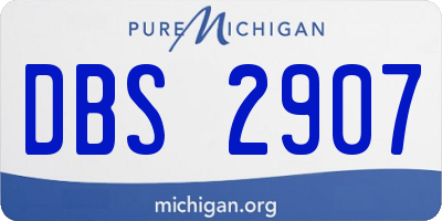 MI license plate DBS2907