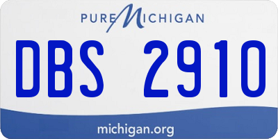 MI license plate DBS2910