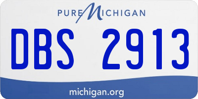 MI license plate DBS2913