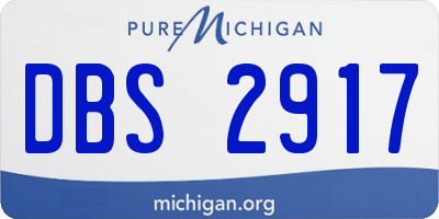 MI license plate DBS2917