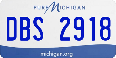 MI license plate DBS2918