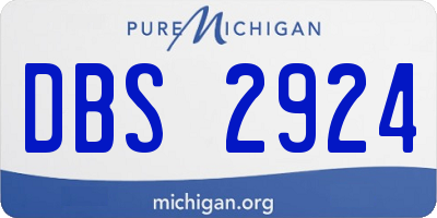 MI license plate DBS2924