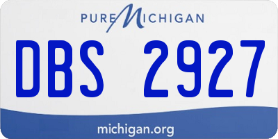 MI license plate DBS2927