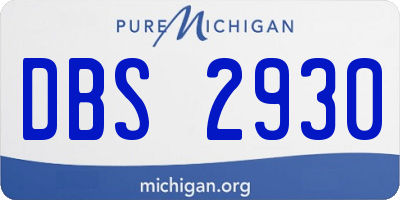MI license plate DBS2930