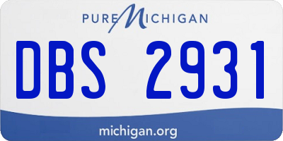 MI license plate DBS2931