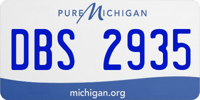 MI license plate DBS2935