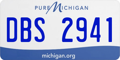 MI license plate DBS2941