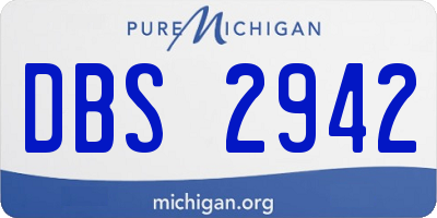 MI license plate DBS2942
