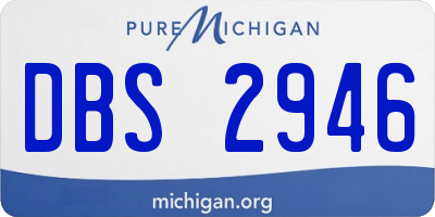 MI license plate DBS2946
