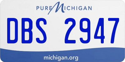 MI license plate DBS2947