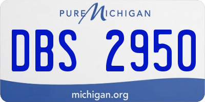 MI license plate DBS2950