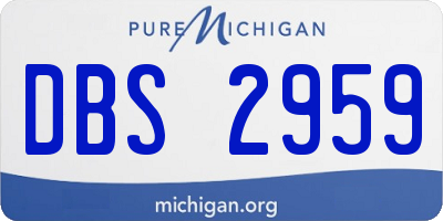 MI license plate DBS2959