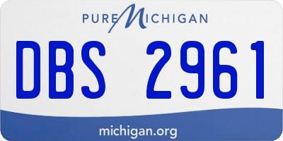 MI license plate DBS2961