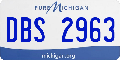 MI license plate DBS2963
