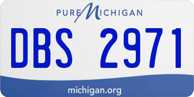 MI license plate DBS2971