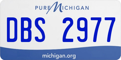 MI license plate DBS2977