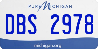 MI license plate DBS2978