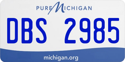 MI license plate DBS2985