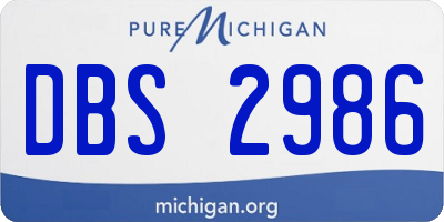 MI license plate DBS2986