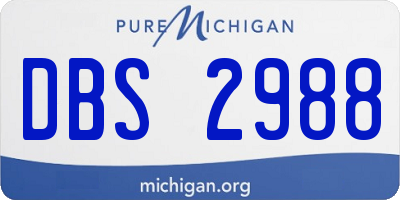 MI license plate DBS2988