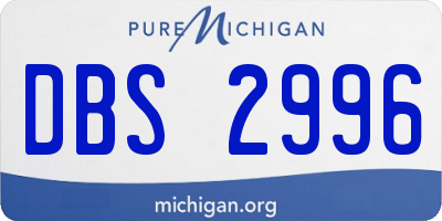 MI license plate DBS2996