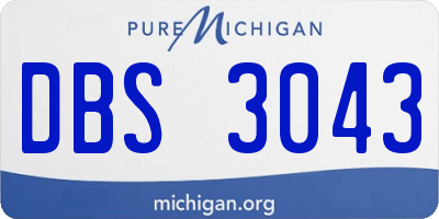 MI license plate DBS3043