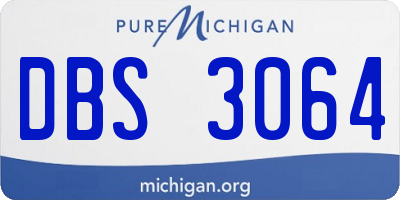 MI license plate DBS3064