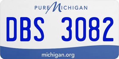 MI license plate DBS3082