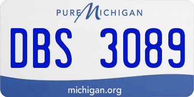 MI license plate DBS3089