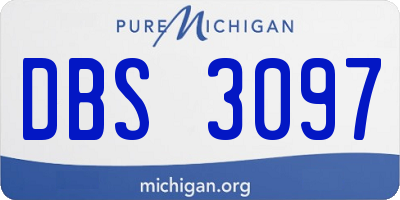 MI license plate DBS3097