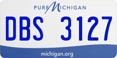 MI license plate DBS3127