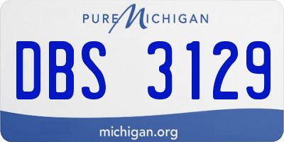 MI license plate DBS3129