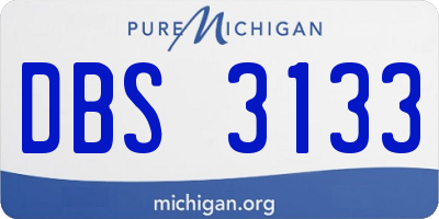 MI license plate DBS3133