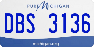 MI license plate DBS3136