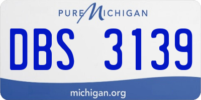 MI license plate DBS3139