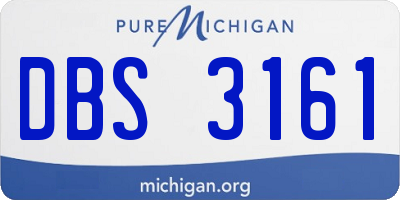 MI license plate DBS3161