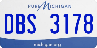 MI license plate DBS3178
