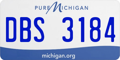 MI license plate DBS3184