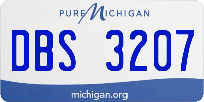 MI license plate DBS3207
