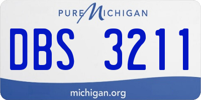 MI license plate DBS3211