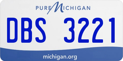 MI license plate DBS3221