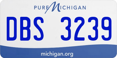 MI license plate DBS3239